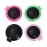 LOUISE MAELYS 4pcs Round Folding Pocket Hair Brush Mini Hair Comb with Makeup Mirror for Travel Candy Color