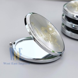 WE 12 Pcs Masquerade Mask Compact Mirrors - Quinceanera/Sweet 16 (White)