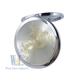 WE 12 Pcs Masquerade Mask Compact Mirrors - Quinceanera/Sweet 16 (White)