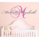 Nursery Custom Name Wall Decal Sticker, 23 W by 8 H, Girl Name Wall Decal, Girls Name, Wall Decor, Personalized, Girls Name Decor, Girls Nursery, Girls Bedroom, Plus Free White Hello Door Decal