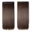 S-noilite Trendy Medium Brown 30 Straight Curly 3/4 Full Head One Piece 5clips Clip in Hair Extensions Long Poplar Style for Xmas Gifts