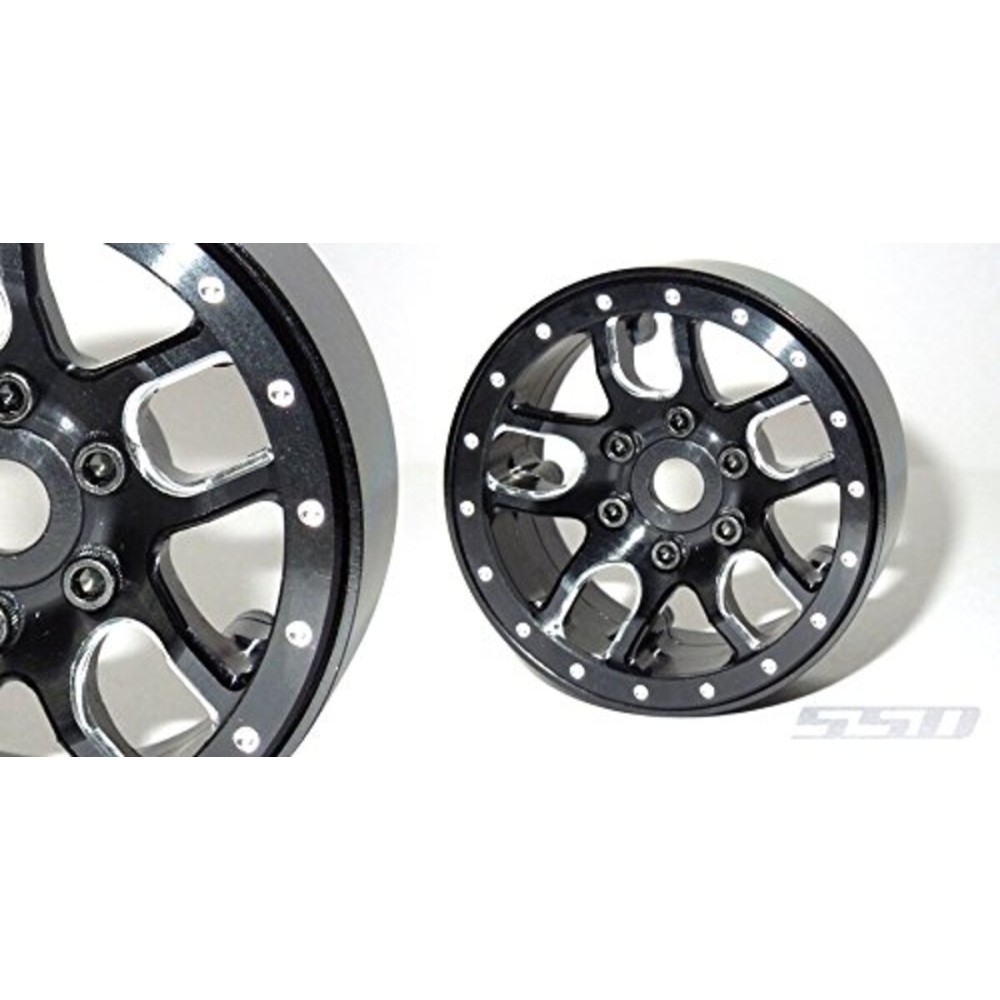 SSD RC 1.9 Double Time Wheels (Black) (2)