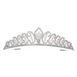 SAMKY Royal Queen Rhinestone Crytal Flower Bridal Wedding Tiara Crown T1140