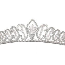 SAMKY Royal Queen Rhinestone Crytal Flower Bridal Wedding Tiara Crown T1140 SAMKY Royal Queen Rhinestone Crytal Flower Bridal Wedding Tiara Crown T1140