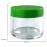 Beauticom 12 Piece 1 oz. USA Acrylic Round Clear Jars with Flat Top Lids for Creams, Lotions, Make Up, Cosmetics, Samples, Herbs, Ointments (12 Pieces Jars + Lids, GREEN)