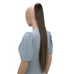 CAISHA 28 Extra Long Straight Ponytail Hairpiece Heat-resistant Synthetic Fibres Brown H163