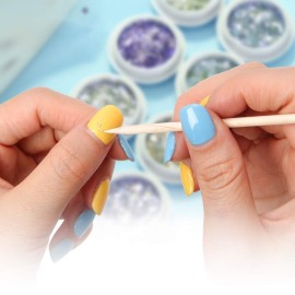 AHIER 50PCS/150PCS/500PCS/1000PCS Nail Art Orange Wood Sticks Cuticle Pusher Remover Manicure Pedicure Tool 110mm (1000P)