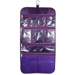 Freegrace Premium Hanging Toiletry Travel Bag - Cosmetic, Jewelry, Toiletry & Accessory Storage Organizer Bag, Large Size, Various Compartments (Purple)