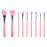 LORMAY 9 Pcs Silicone Makeup Brush Set: Applicator for Face Care, Eyeliner, Eyebrow, Eye Shadow, Lip Makeup and UV Epoxy Resin Crafts (Pink)