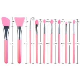 LORMAY 9 Pcs Silicone Makeup Brush Set: Applicator for Face Care, Eyeliner, Eyebrow, Eye Shadow, Lip Makeup and UV Epoxy Resin Crafts (Pink) LORMAY 9 Pcs Silicone Makeup Brush Set: Applicator for Face Care, Eyeliner, Eyebrow, Eye Shadow, Lip Makeup and UV Epoxy Resin Crafts (Pink)