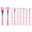 LORMAY 9 Pcs Silicone Makeup Brush Set: Applicator for Face Care, Eyeliner, Eyebrow, Eye Shadow, Lip Makeup and UV Epoxy Resin Crafts (Pink)