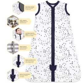 Burts Bees Baby Infant Wearable Blanket Twinkle Bee Organic Unisex Newborn Clothes Beekeeper - Light Weight 0.5 TOG - (Size Large)