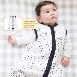 Burts Bees Baby Infant Wearable Blanket Twinkle Bee Organic Unisex Newborn Clothes Beekeeper - Light Weight 0.5 TOG - (Size Large)