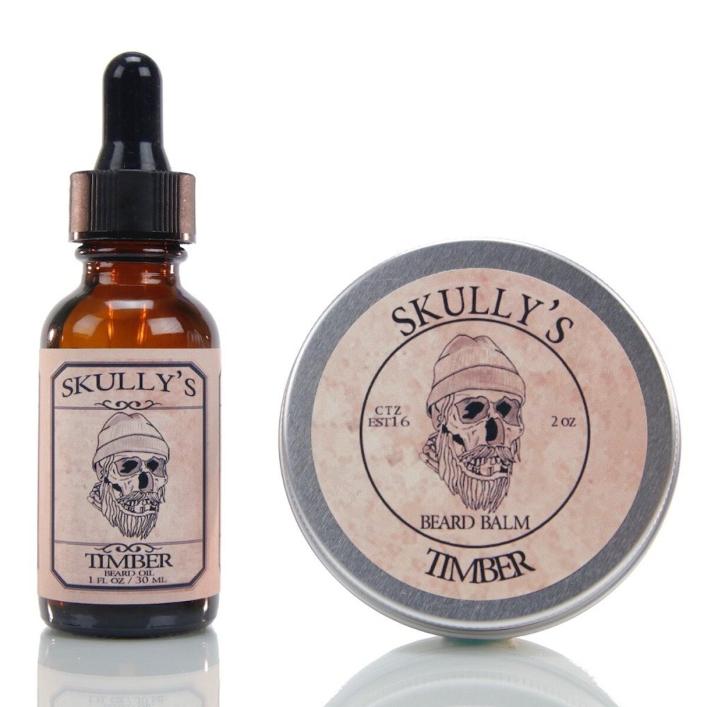 Skully\'s Timber Beard Oil 1 oz & Beard Balm 2 oz, Beard kit