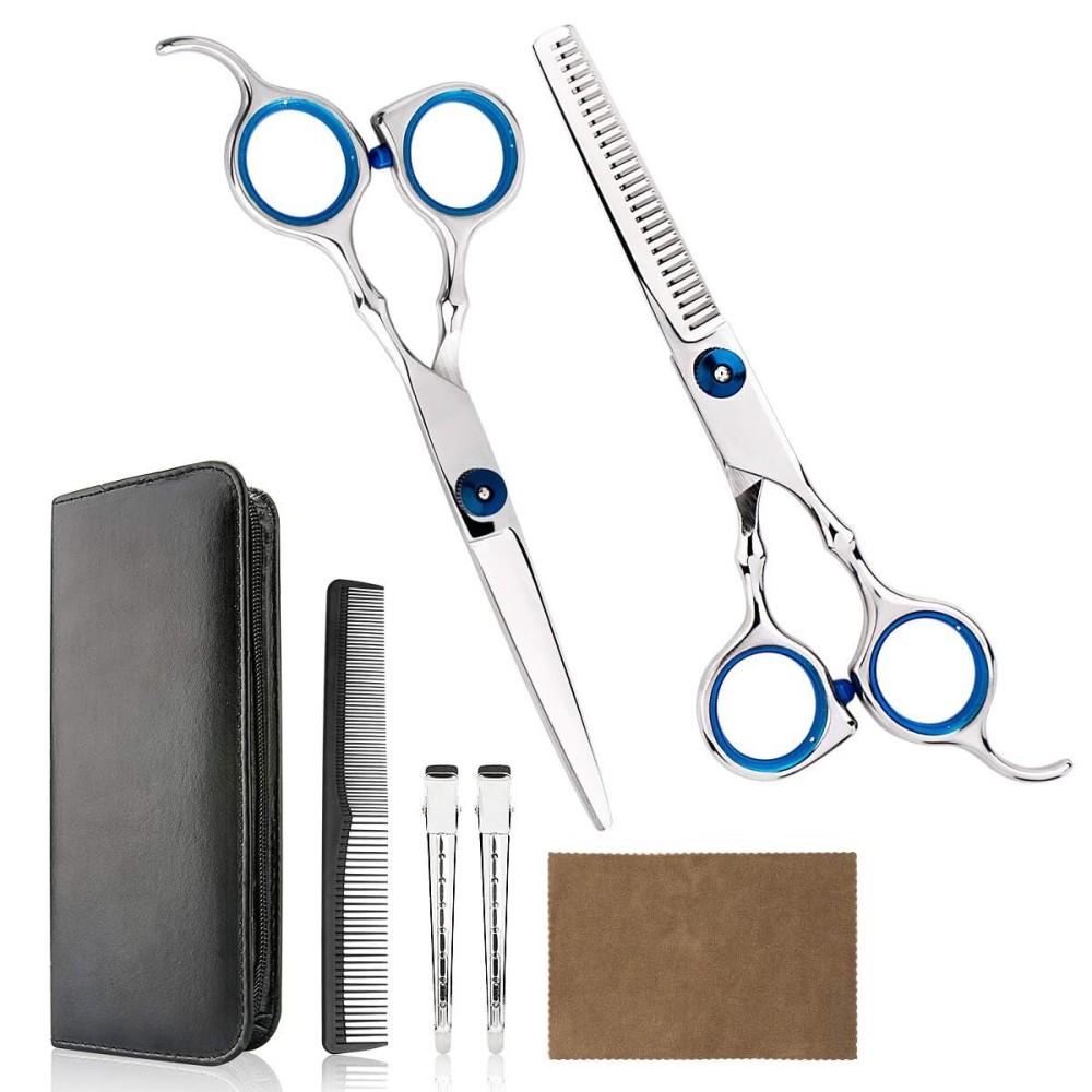 Professional Home Hair Cutting Kit Home Haircutting Scissors Barber Salon Home Thinning Shears Kit with Comb and Case for Men Women Professional Home Hair Cutting Kit Home Haircutting Scissors Barber Salon Home Thinning Shears Kit with Comb and Case for Men Women