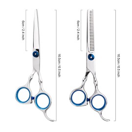 Professional Home Hair Cutting Kit Home Haircutting Scissors Barber Salon Home Thinning Shears Kit with Comb and Case for Men Women Professional Home Hair Cutting Kit Home Haircutting Scissors Barber Salon Home Thinning Shears Kit with Comb and Case for Men Women