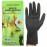 PERFEHAIR Black Reusable Latex Gloves, Salon Hair Color Dye Gloves-Medium Size (Pack of 10)