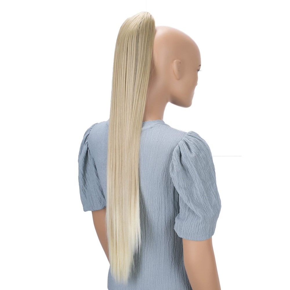 CAISHA by PRETTYSHOP 28 Extra Long Straight Ponytail Hairpiece Heat-resistant Synthetic Fibres Lightblond H161