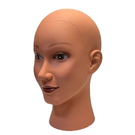 Longruner Ladella Beauty Cosmetology Wig Stand Block Bald Female Makeup Manikin Head for Wigs Making Display Mannequin Head (DB-BALD)