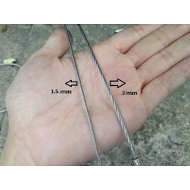 Jinsully 8pcs Stainless Steel Cable Key Ring Keychain with Screw Lock for Outdoor Sports (200mm)