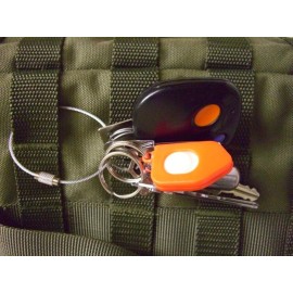 Jinsully 8pcs Stainless Steel Cable Key Ring Keychain with Screw Lock for Outdoor Sports (200mm)