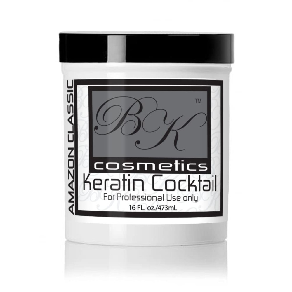 BK Cosmetics Amazon Classic Keratin Cocktail Mask (16.oz) - Effective Keratin Hair Relaxer - Made in USA - Anti Frizz Hair Mask - Smoothing, Moisturizing, Nourisher