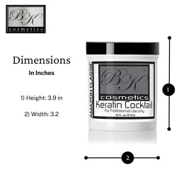 BK Cosmetics Amazon Classic Keratin Cocktail Mask (16.oz) - Effective Keratin Hair Relaxer - Made in USA - Anti Frizz Hair Mask - Smoothing, Moisturizing, Nourisher