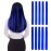 Colored Clip in Hair Extensions 22 10pcs Straight Fashion Hairpieces for Party Highlights Blue