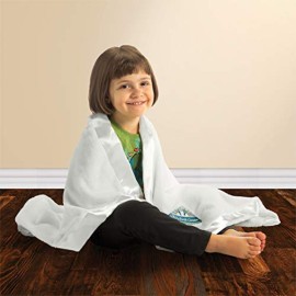 Terry Town KP1706-BB 1 Satin Trim Tahoe Microfleece Baby Blanket, Bb Blue