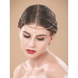 Jovono Boho Pearl Headchain Gold Bridal Wedding Headpiece Rhinestone Hair Chain Festival Costume Prom Hair Accessories for women and girls (Set E) Jovono Boho Pearl Headchain Gold Bridal Wedding Headpiece Rhinestone Hair Chain Festival Costume Prom Hair Accessories for women and girls (Set E)