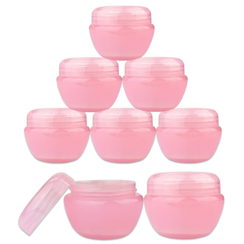 Beauticom 12 Pieces of 30G/30ML Container Jars with Inner Liner for Pills, Medication, Ointments and Other Beauty and Health Aids - BPA Free (30g / 30ml, Pink)