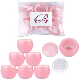 Beauticom 12 Pieces of 30G/30ML Container Jars with Inner Liner for Pills, Medication, Ointments and Other Beauty and Health Aids - BPA Free (30g / 30ml, Pink)