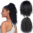 Raw Remy Virgin 100 Human Hair Water Wavy Curly Hair Piece Clip-in Top Closure Ponytail Hair Extension Wet& Wavy Curly Drawstring Puff Ponytail Hairpiece 12inch Natural Curly Ponytail