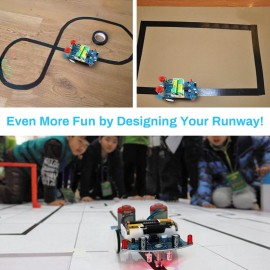 MiOYOOW Soldering Practice Kit, Line Following Robot Car Kit Beginners DIY Smart Car Soldering Project Kit for School Competition STEM Education, Learning Electronic Toys for 10+ Years Old Boys Girls