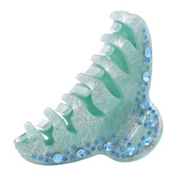 Fashion & Lifestyle 4-inch Hair Claw Jaw Clip for Women and Girls, Large - Pretty Strong Clamp Non-Slip Barrette Hair Updo Grip Bath Accessories for Thick Hair, Azure