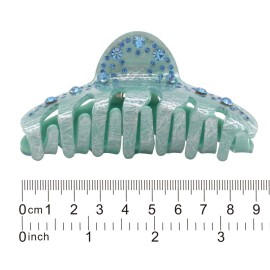 Fashion & Lifestyle 4-inch Hair Claw Jaw Clip for Women and Girls, Large - Pretty Strong Clamp Non-Slip Barrette Hair Updo Grip Bath Accessories for Thick Hair, Azure