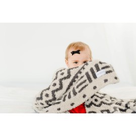 Saranoni Luxury Blankets Super Soft Blankets for Babies Ultra Soft Double Layer Bamboo Luxury Baby Blanket (Mudcloth, Receiving Blanket 40 x 30)