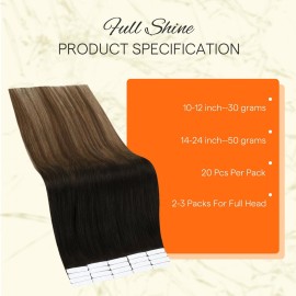 Full Shine Tape in Hair Extensions Color 1B Off Black Fading to 6 and 27 Honey Blonde 16 Inch Invisible Natural Hair Extensions Real Human Hair Tape in 20PCS Seamless Skin Weft Remy Extensions 50g Full Shine Tape in Hair Extensions Color 1B Off Black Fading to 6 and 27 Honey Blonde 16 Inch Invisible Natural Hair Extensions Real Human Hair Tape in 20PCS Seamless Skin Weft Remy Extensions 50g