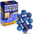 10 Pcs Dungeons and Dragons Dice Set - D12 Dice Set D&d Dice Polyhedral Dice Set Role Playing Dice Sets for Table Games D and D Dice Set - RPG Dice Set Bulk DND Dice Set DND Dice Bulk D&d Dice Set