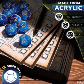 10 Pcs Dungeons and Dragons Dice Set - D12 Dice Set D&d Dice Polyhedral Dice Set Role Playing Dice Sets for Table Games D and D Dice Set - RPG Dice Set Bulk DND Dice Set DND Dice Bulk D&d Dice Set