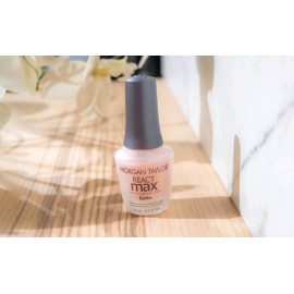 Morgan Taylor REACTmax Nail Strengthener & Extended Wear Base Coat - 2-in-1 Formula, Formaldehyde-Free, Strengthens, Nourishes & Protects Nails, No Brittleness, PolyElastin Complex (Original - 15mL)