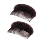 2PCS 29 Teeth Hair Fringe Volume Bump Up Inserts Tools-Hair Pin Hair Styling Clip Hair Charming Insert Do Beehive Tool Maker Hair Comb Hair Style Accessories (Brown)