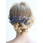 Missgrace Bridal Navy Blue Hair Comb Women Crystal Hair Clip Headpiece for Wedding and Party Vintage Hair Comb Bridal Hair Accessories
