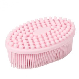 3 Set of Multifunctional Silicone Body Scrubber Loofah Soft and Skin-Friendly-,Easy to Clean,Scalp Massage Durable and Hygienic - Suitable for Various People and Pets (1 Count Pink)