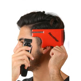 RevoHair Self - Haircut Tool - Multi-Curve Hairline Template/Stencil/Guide For Men - Barber Supplies - Lightweight - With Hair & Beard Comb - Lineup & Edge up - Do it Yourself RevoHair Self - Haircut Tool - Multi-Curve Hairline Template/Stencil/Guide For Men - Barber Supplies - Lightweight - With Hair & Beard Comb - Lineup & Edge up - Do it Yourself