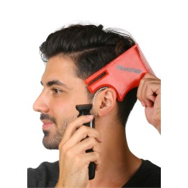 RevoHair Self - Haircut Tool - Multi-Curve Hairline Template/Stencil/Guide For Men - Barber Supplies - Lightweight - With Hair & Beard Comb - Lineup & Edge up - Do it Yourself RevoHair Self - Haircut Tool - Multi-Curve Hairline Template/Stencil/Guide For Men - Barber Supplies - Lightweight - With Hair & Beard Comb - Lineup & Edge up - Do it Yourself