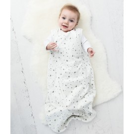 Woolino Merino Wool and Organic Cotton Baby Sleep Bag - 4 Season Classic Sleep Sack for Baby - Two-Way Zipper Sleeping Bag for Baby and Toddler - 6-18 Months - Stars