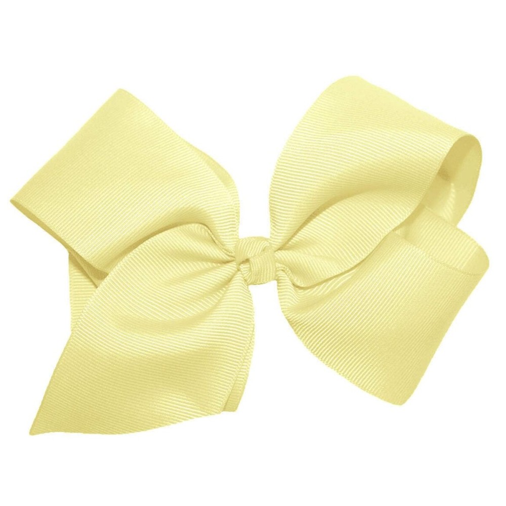 WD2U Girls Large 6 Grosgrain Knotted Boutique Hair Bow Alligator Clip Light Yellow WD2U Girls Large 6 Grosgrain Knotted Boutique Hair Bow Alligator Clip Light Yellow