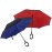 We pay your sales tax [Set of 2] Inverted Umbrella Windproof Reverse Double Layer Umbrella with C-Shaped Hands Red & Blue B11845-2