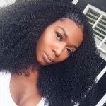 zigzag hair Afro Curly Lace Front Human Hair Wigs For Black Women 4B 4C Brazilian Afro Kinky Curly Wig Bleached Knots With Baby Hair (14inch, Lace Front Wig)